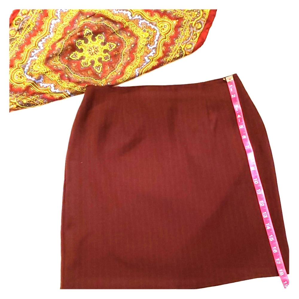 Purple Pin Striped Pencil Skirt